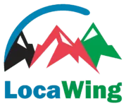 LocalWing logo with colorful mountains and blue swoosh